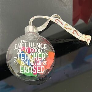 Clear Ornament with Colorful Erasers